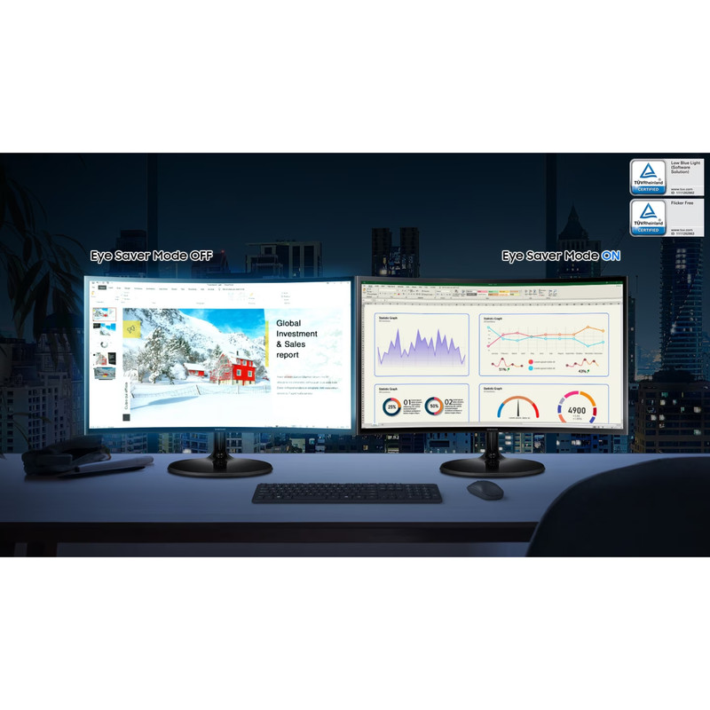 مانیتور خمیده 24 اینچ سامسونگ مدل Essential LS24C360EAMXUE