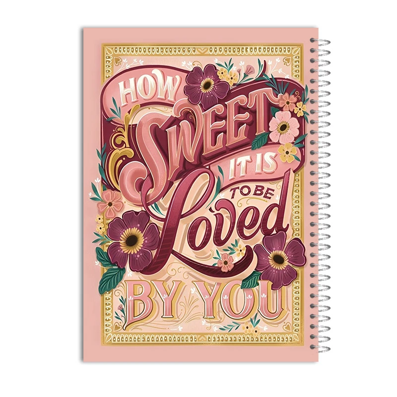 دفتر یادداشت 80 برگ آی چاپ مدل sweet love کد 913