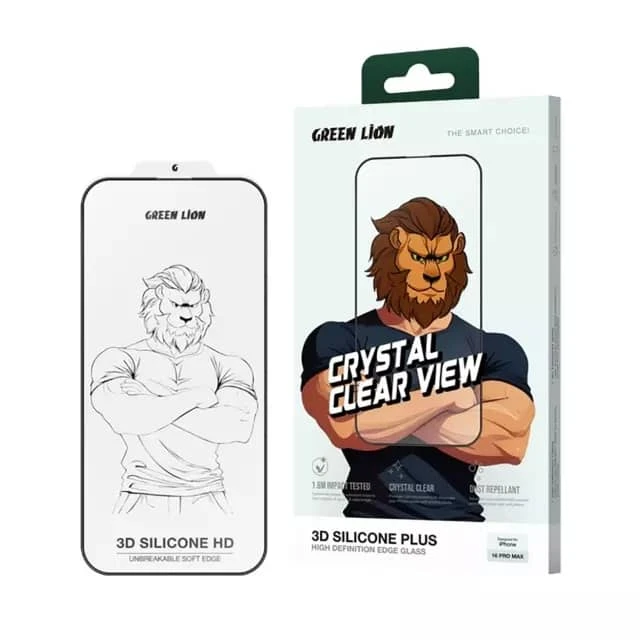  محافظ صفحه نمایش گرین لاین مدل 3D Silicone Plus مناسب برای گوشی موبایل اپل iPhone 16 Pro 