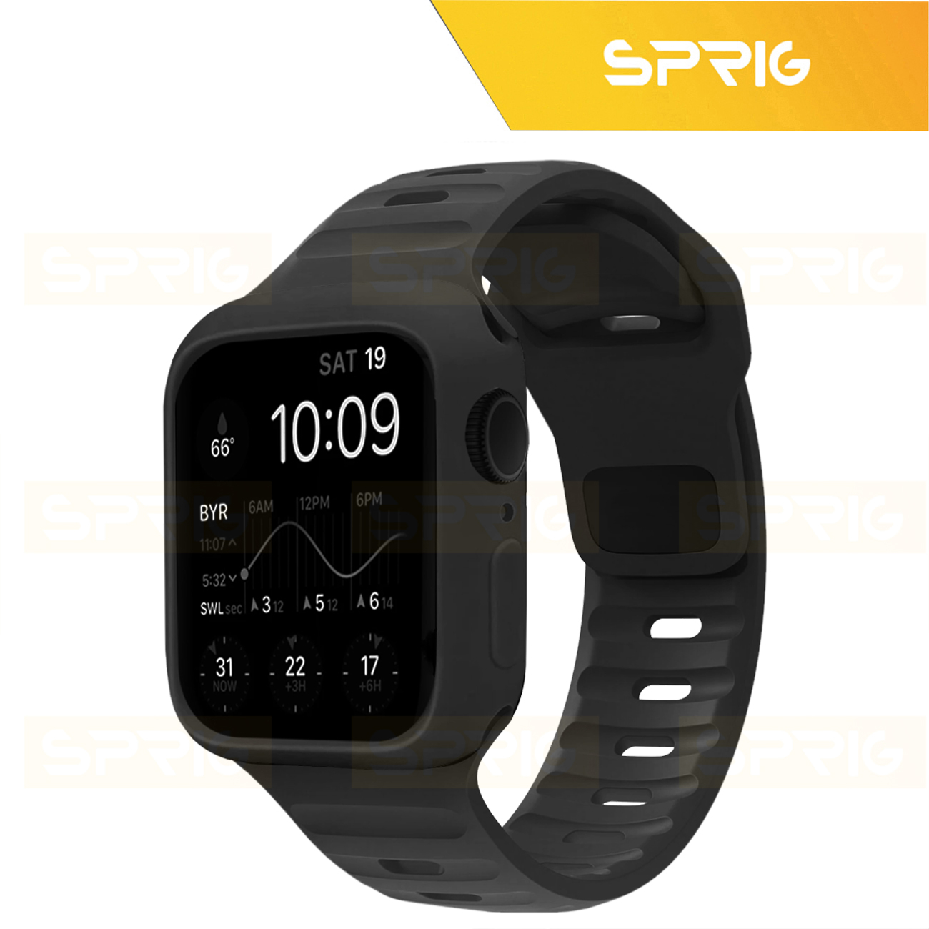 بند اسپریگ مدل Spig Protection مناسب برای اپل واچ Ultra / Ultra 2 49mm به همراه کاور