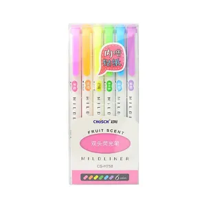 ماژیک مدل دو سر طرح MILDLINER مجموعه 6 عددی