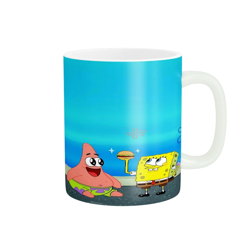 ماگ پادآفرین مدل کارتونی طرح باب اسفنجی و پاتریک و دوستان کد p2576