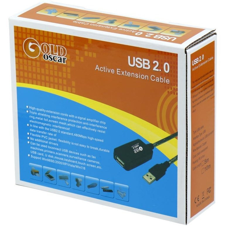 کابل افزایش طول USB گلد اسکار مدل sg15 طول 15 متر
