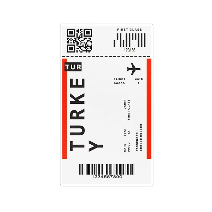 استیکر لپ تاپ ماسا دیزاین طرح TURKEY مدل STK1641