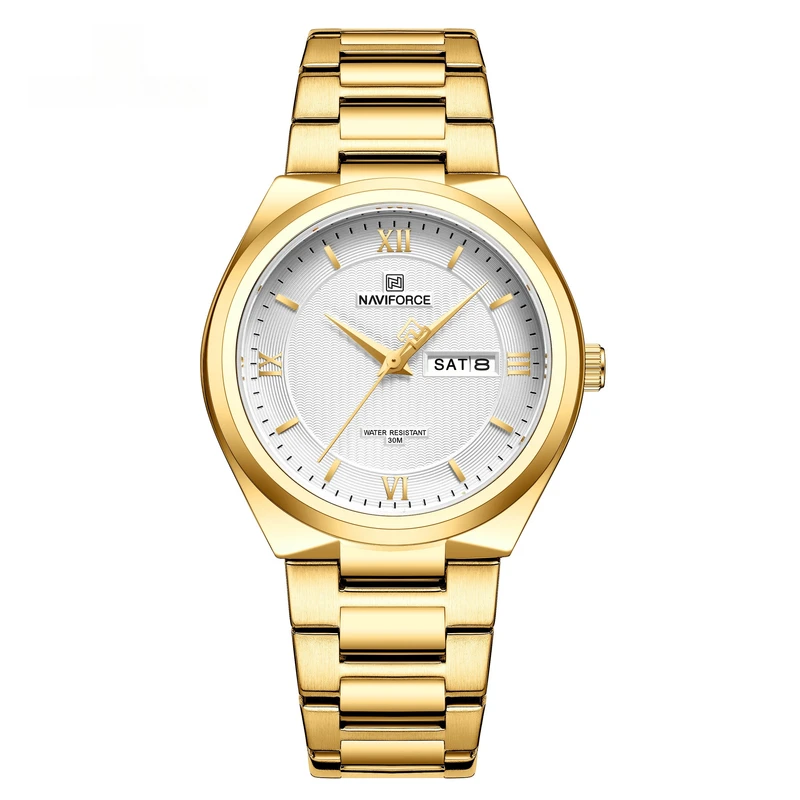 ساعت مچی عقربه‌ای کوارتز مردانه نیوی فورس مدل NF8030 G/W