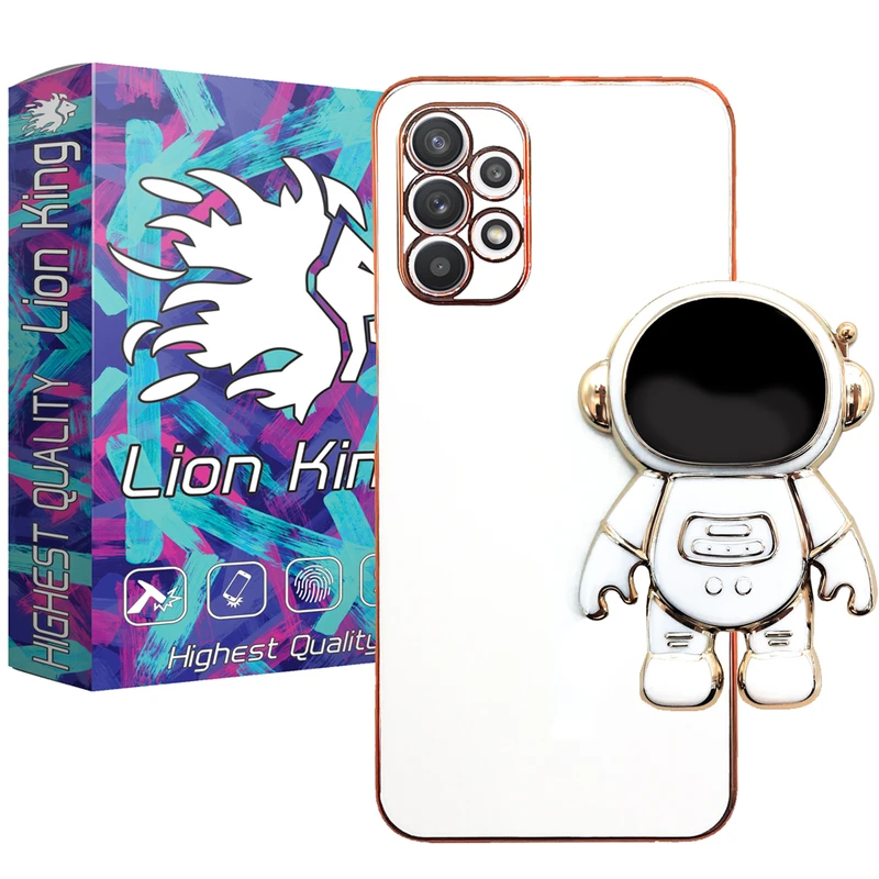     کاور لاین کینگ مدل فضانورد جذاب مناسب برای گوشی موبایل سامسونگ Galaxy A13 4G به همراه پایه نگهدارنده