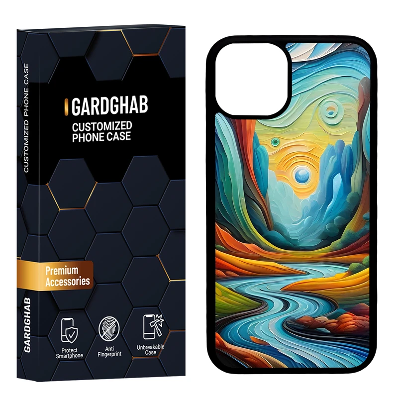 کاور گارد قاب مدل پشت گلس هنری مناسب برای گوشی موبایل اپل iPhone 13 