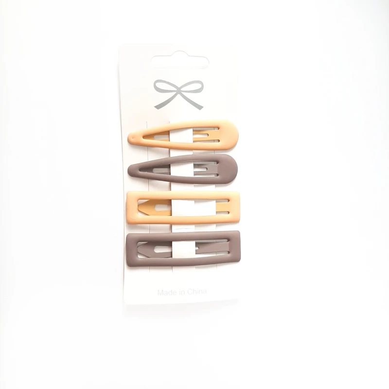 گیره مو زنانه مدل تق تقی مات بسته 4 عددی