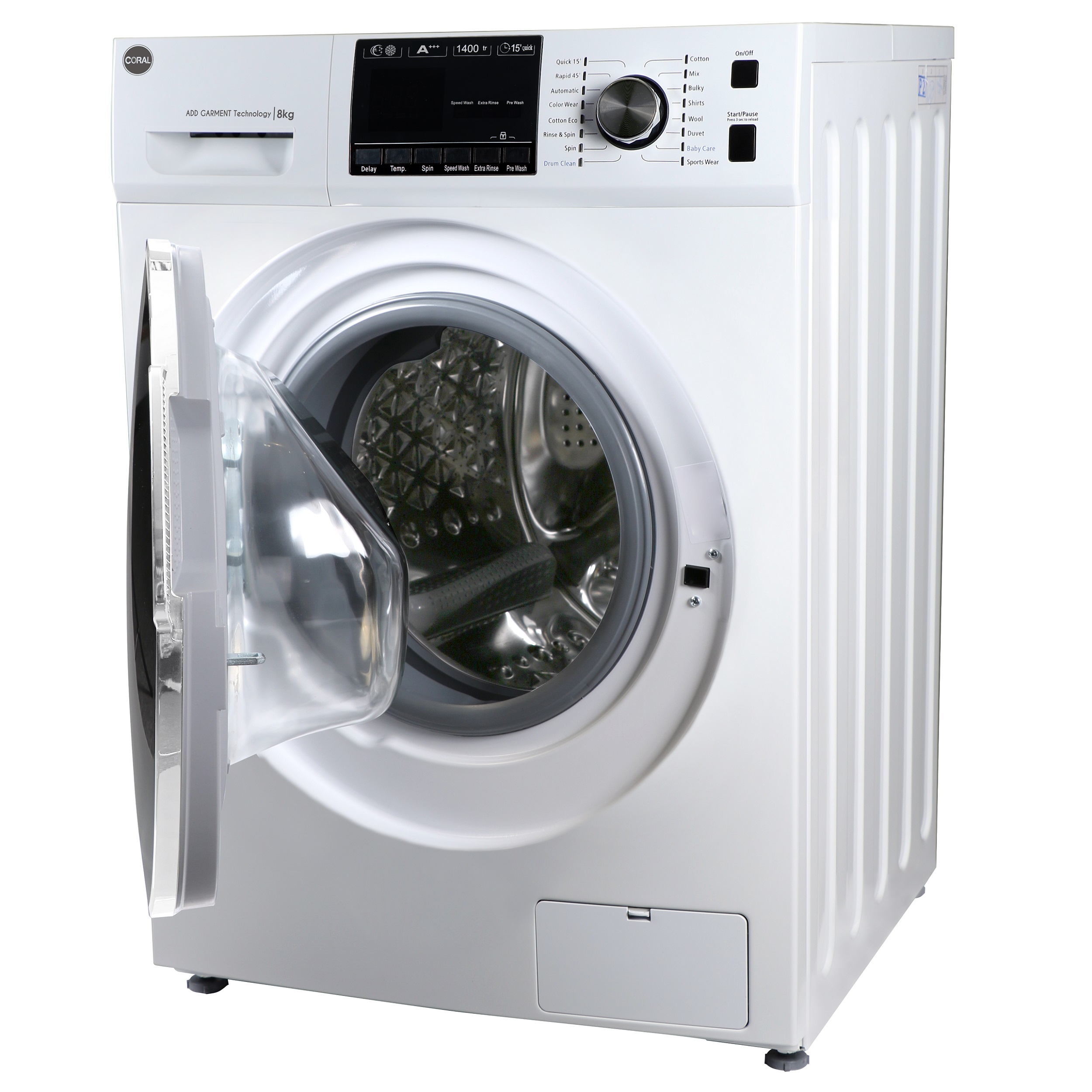 ماشین لباسشویی کرال مدل TFW-28413  ظرفیت 8 کیلوگرم