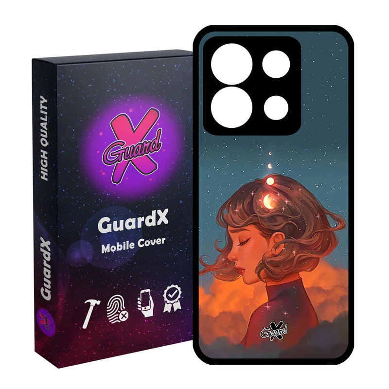 کاور گارد ایکس طرح Girl مدل Glass10302 مناسب برای گوشی موبایل شیائومی Redmi Note 13 5G