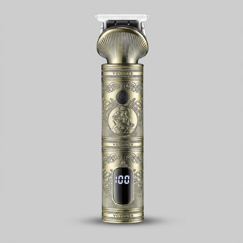 ست ماشین اصلاح موی صورت و بدن وی جی ار مدل V-106 با تیغه استیل پیشرفته، قابلیت اصلاح خشک و مرطوب، باتری 1200 میلی‌آمپر ساعت، شارژ سریع، نمایش وضعیت باتری، طراحی ارگونومیک، همراه با 9 عدد شانه و کیف نگهداری