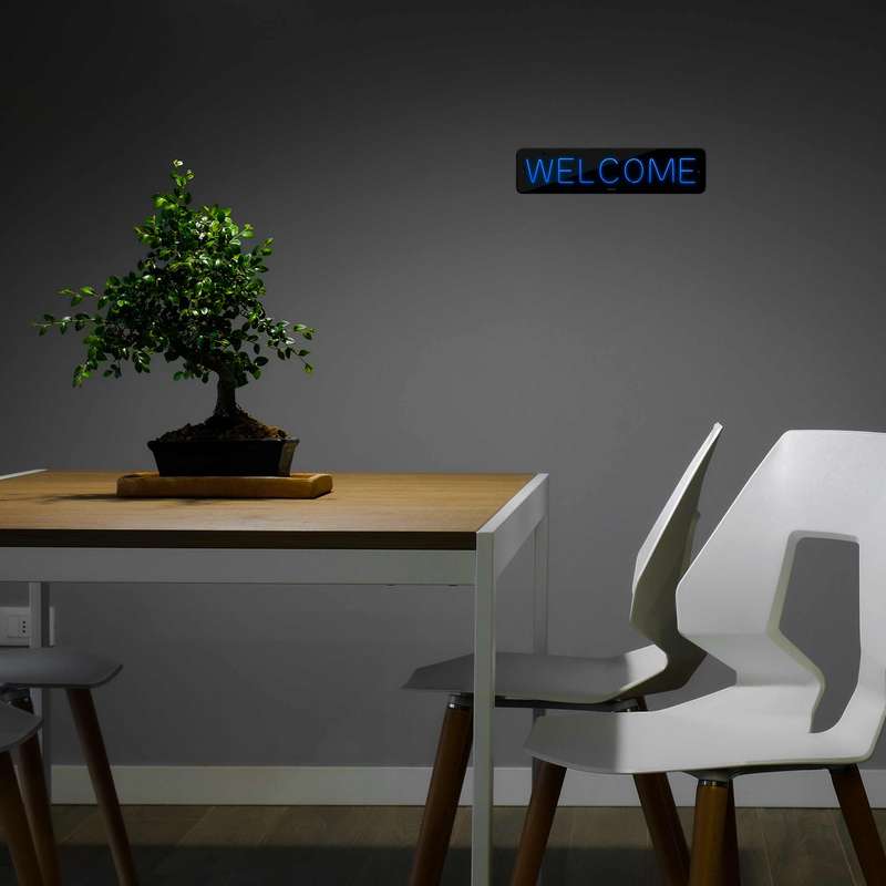 چراغ دیواری نئون دیزاین طرح Welcome-BL_BL