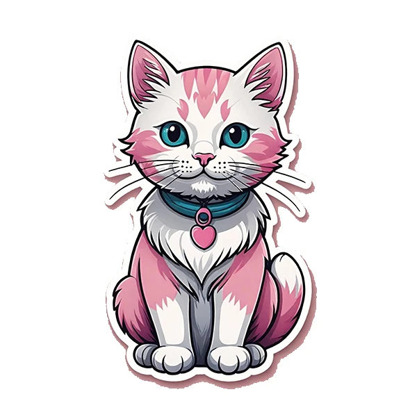 استیکر پارچه و لباس پاد آفرین طرح گربه بامزه کد 594