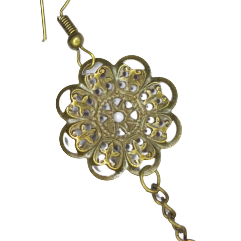 گوشواره دستساز زنانه مدل اویز طرح دریم BG کد 00167