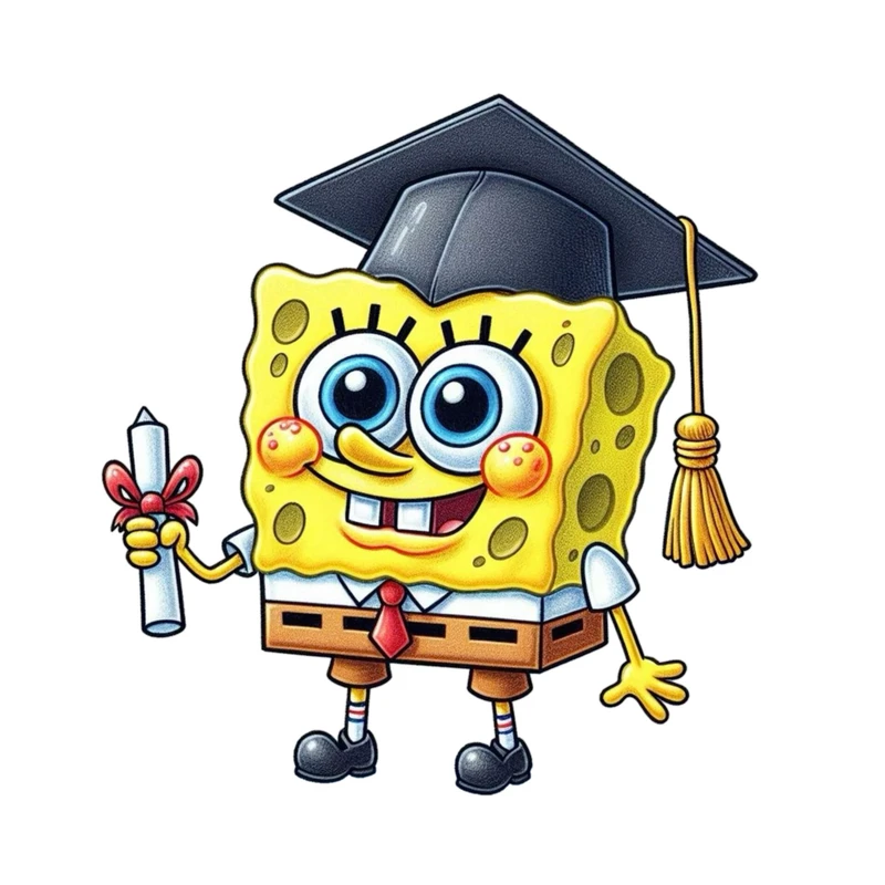 استیکر پارچه و لباس پاد آفرین مدل کارتونی باب اسفنجی کد 1320