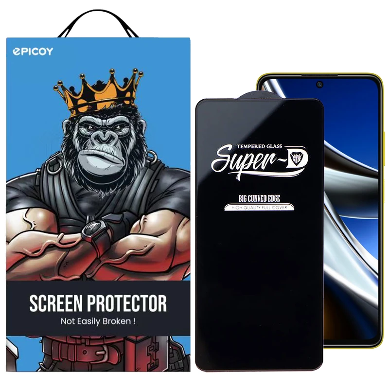  محافظ صفحه نمایش اپیکوی مدل Super 5D مناسب برای گوشی موبایل شیائومی Poco X4 Pro 5G / Poco F3 / Redmi K40 / K40 Pro / K40 Pro Plus / Mi11i / Mi11X / Mi 11 X Pro