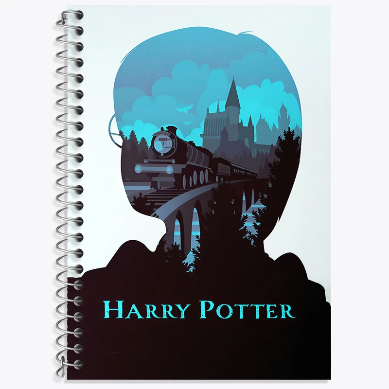 دفتر زبان 50 برگ خندالو مدل سه خط طرح هری پاتر (Harry Potter) کد N3162