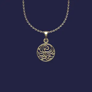 گردنبند طلا 18 عیار زنانه مدوپد مدل هندسی کد Y2-1-1094