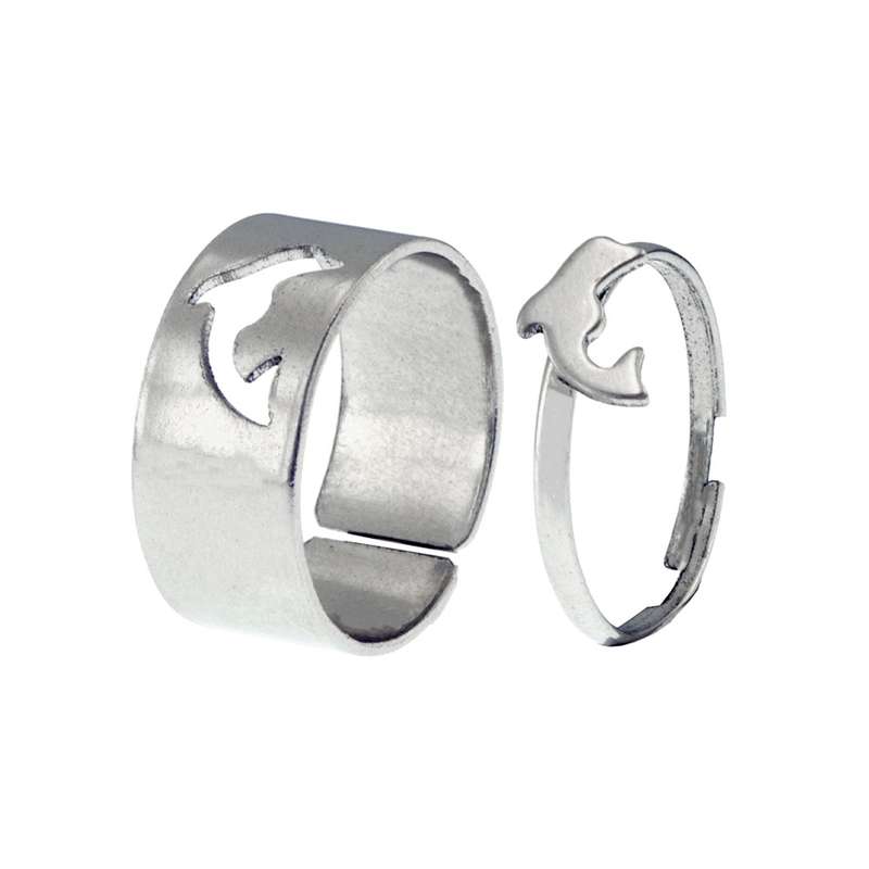 انگشتر زنانه برانت طرح دلفین بسته دو عددی