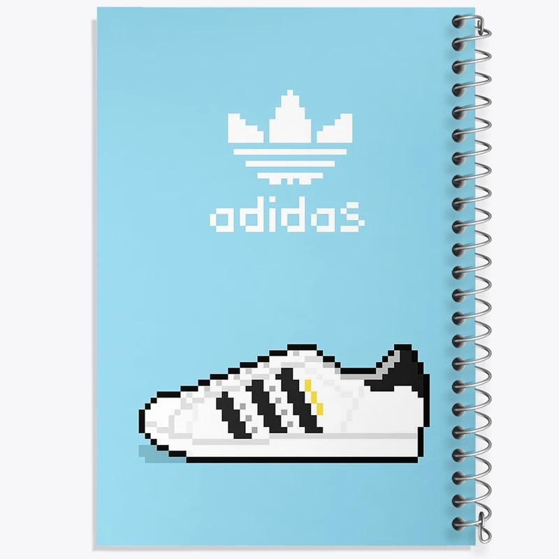 دفتر ژورنال نویسی 50 برگ خندالو مدل نقطه ای طرح آدیداس (Adidas) کد F1195