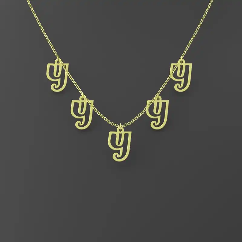 گردنبند طلا 18 عیار زنانه مدوپد مدل حرف Y کد RNA16705