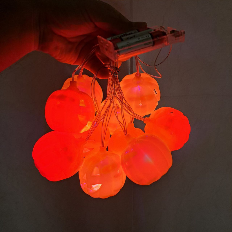 ریسه ال ای دی مدل کدو تنبل هالووین کد HT01 طول 1.5 متر