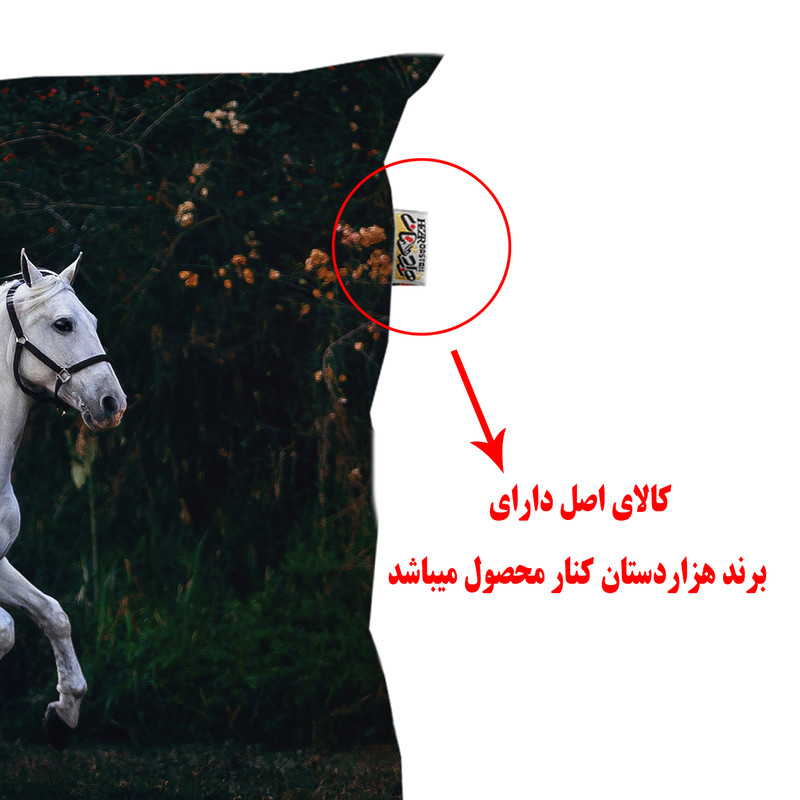 رو بالشی هزاردستان طرح اسب مدل rob258