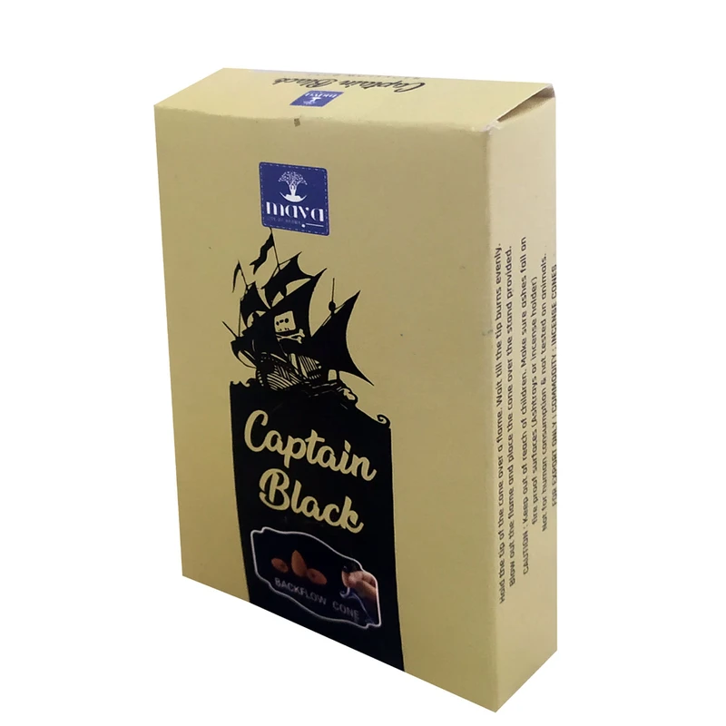عود مایا مدل آبشاری Captain Black بسته 10 عددی