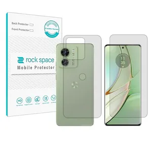 Rockspace Anti Shock transparent screen protector suitable for Motorola Moto Edge 40 mobile phone along with the back of the phone