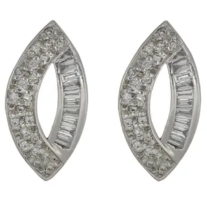 گوشواره طلا 18 عیار زنانه جواهری گاندی مدل A192