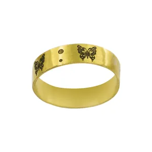 انگشتر نقره زنانه دلی جم طرح  پروانه  کد D 535