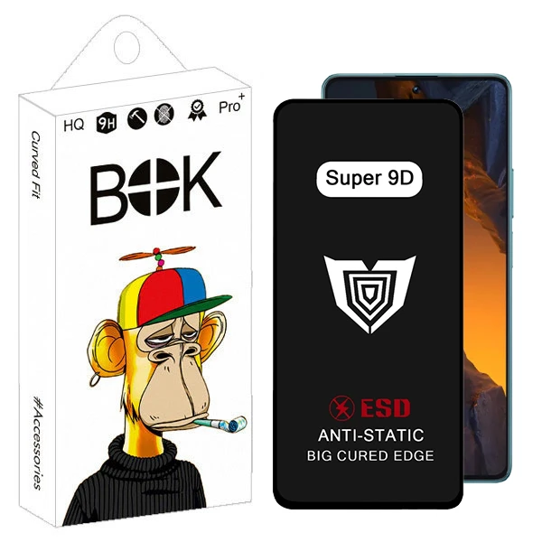 محافظ صفحه نمایش بوک مدل Super 9D Touch مناسب برای گوشی موبایل شیائومی poco f5 / x5 pro / note 12 turbo