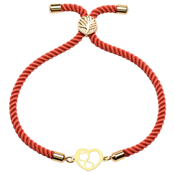 دستبند طلا 18 عیار زنانه کرابو طرح قلب مدل Kr1782