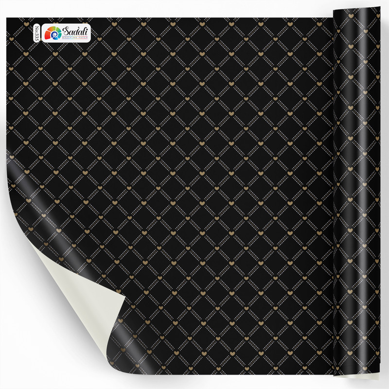 کاغذ کادو طرح مشکی کلاسیک بسته 2 عددی