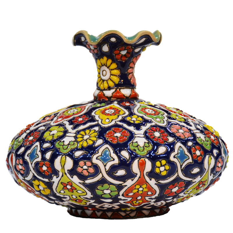 گلدان میناکاری مدل عدسی کد 1