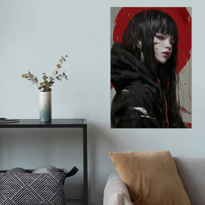 پوستر گوفی مدل والپیپر دختر انیمه ای طرح Girl Anime Wallpaper کد JPN55