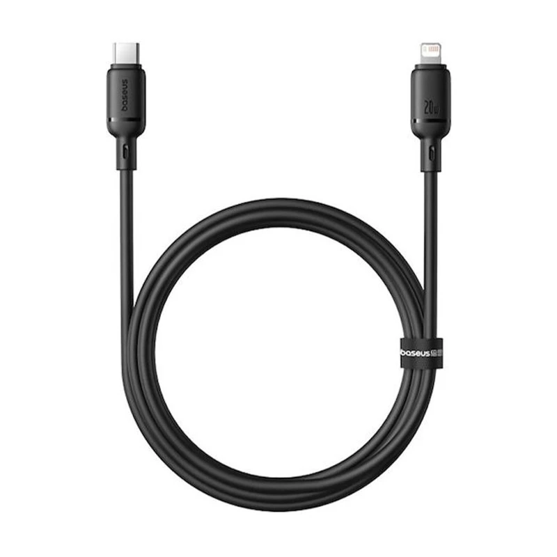 کابل تبدیل USB-C به لایتنینگ بیسوس مدل Silky P10377700313-00 طول 1 متر