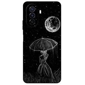 Megafone Girl and Moon 1369 Cover For Huawei Nova Y71