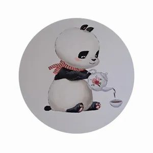 بشقاب دیوارکوب سفالی طرح پاندا 