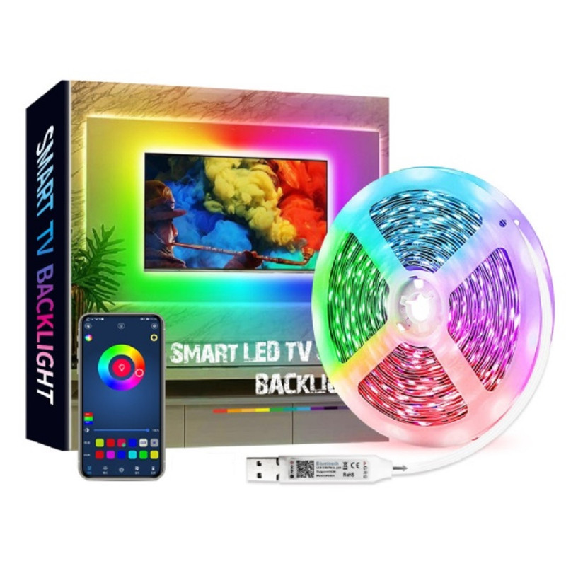 ریسه ال ای دی مدل رنگی RGB طول 5 متر