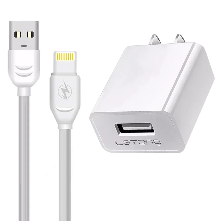شارژر دیواری لیتانگ مدل LT-TZ-02 به همراه کابل تبدیل لایتنینگ
