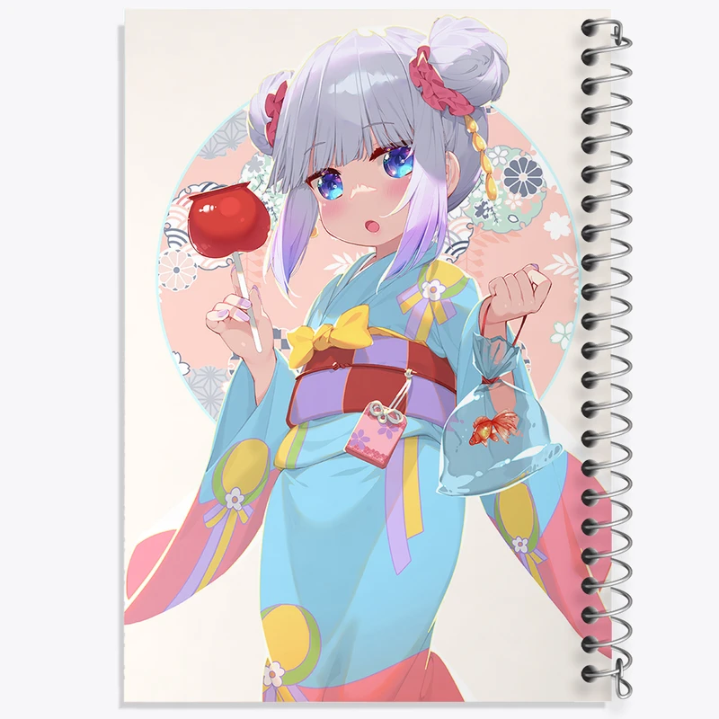 دفتر شطرنجی 50 برگ خندالو مدل کانا انیمه اژدهای خدمتکار کوبایاشی کد 36282