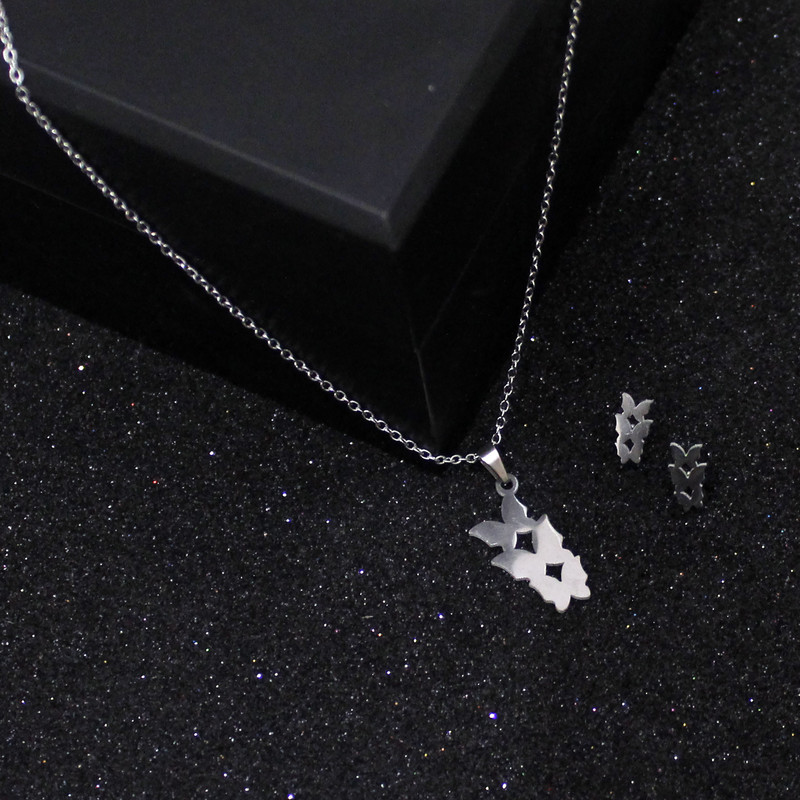 نیم ست زنانه طرح پروانه کد RKH_1464