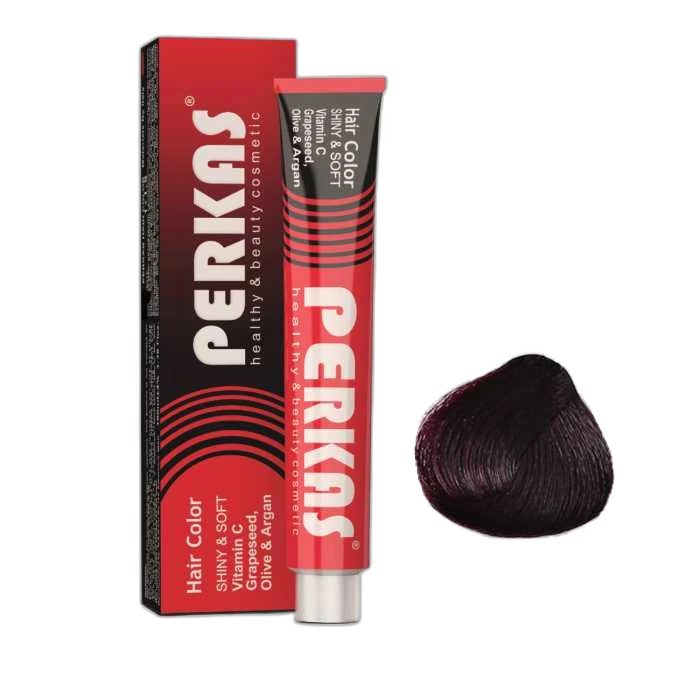 رنگ مو پرکاس شماره 4.2 حجم 100 میلی‌لیتر رنگ شرابی متوسط