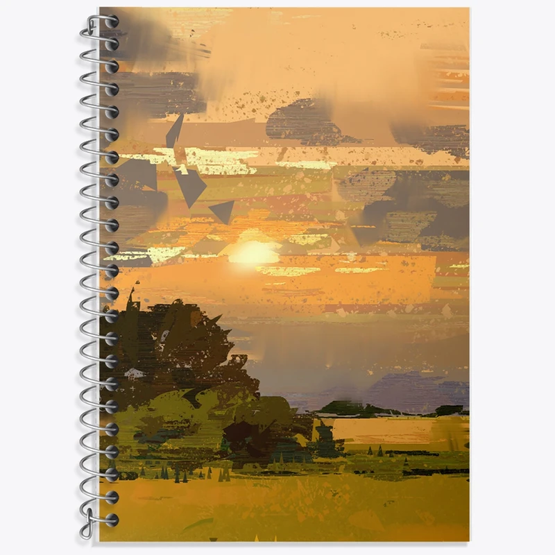 دفتر لغت 50 برگ خندالو طرح نقاشی طلوع کد F1162