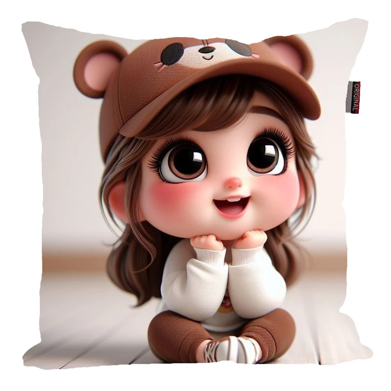 کوسن پاد آفرین مدل دختر کوچولو طرح دختر بچه کد 258