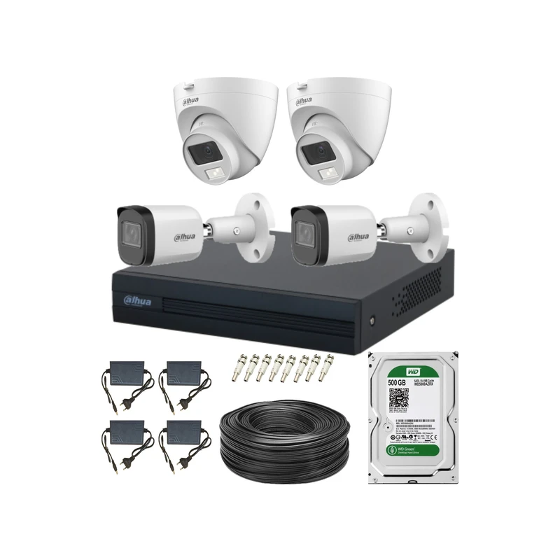 سیستم امنیتی 4 دوربین داهوا مدل 2mp 