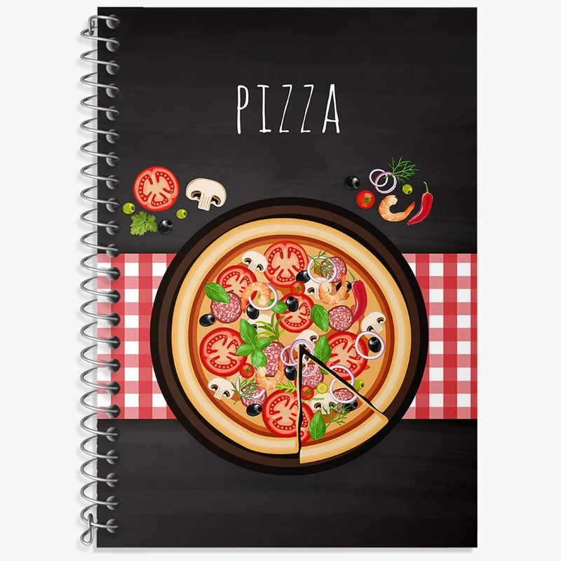 دفتر لغت 50 برگ خندالو طرح پیتزا  Pizza کد 31087