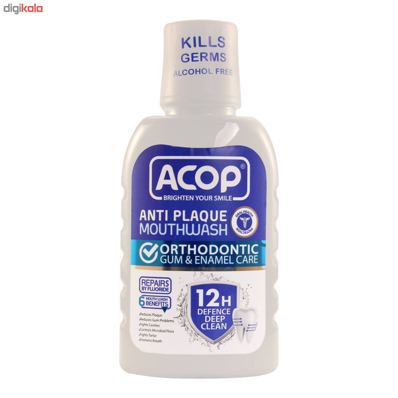 دهان شویه آکوپ مدل Anti Plaque حجم 300 میلی لیتر به همراه خمیر دندان آکوپ مدل Double Mint وزن 90 گرم