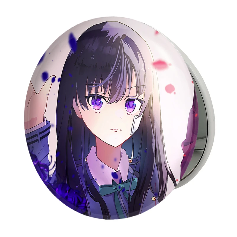 آینه جیبی خندالو طرح تاکینا انیمه لیکوریس ریکویل Lycoris Recoil مدل تاشو کد 23034 